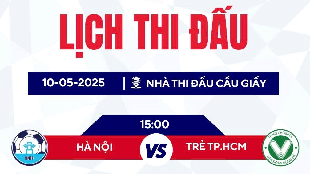 Lịch thi đấu Futsal HDBank vô địch quốc gia 2025 hôm nay 10/5